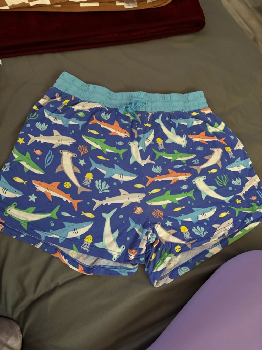 Little Sleepies Women’s Blue Shark Print Shorts